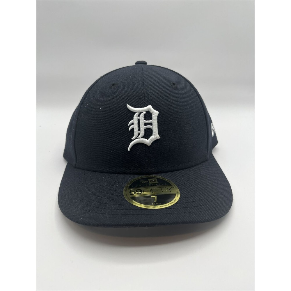New Era 59Fifty Men's Cap MLB Detroit Tigers Navy Blue Low Profile Fitted Hat